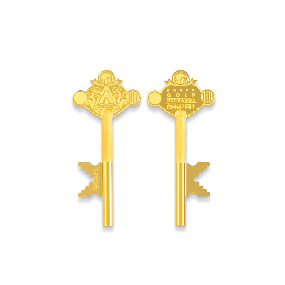 일월오봉도 순금열쇠 상패우드케이스 3.75g